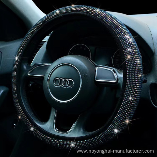 Shiny diamond steering wheel cover